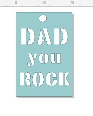 Dad you rock tag 40 x 60.mm pack of 10